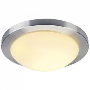 MELAN Deckenleuchte, rund, alu brushed, satiniertes Glas,...