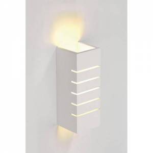 Wandleuchte, GL 100 SLOT, eckig, weisser Gips, E14, max. 40W