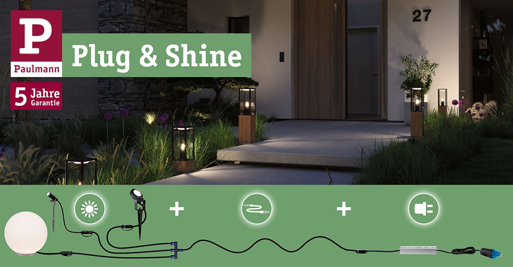 24V LED Gartenbeleuchtung Plug & Shine von Paulmann