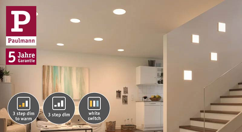 Einbaupanels mit 3-step-dim Funktion