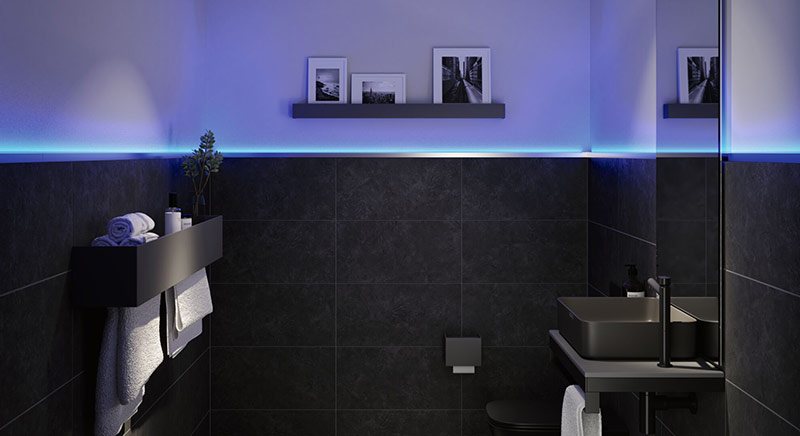 Paulmann LumiTiles Top-Profil Abschlussprofil Badezimmer