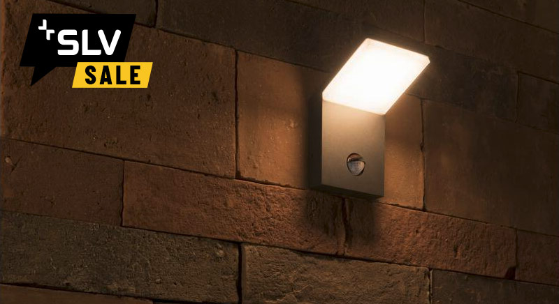 Zum Aktionspreis: SLV Außenleuchten mit Bewegungsmelder