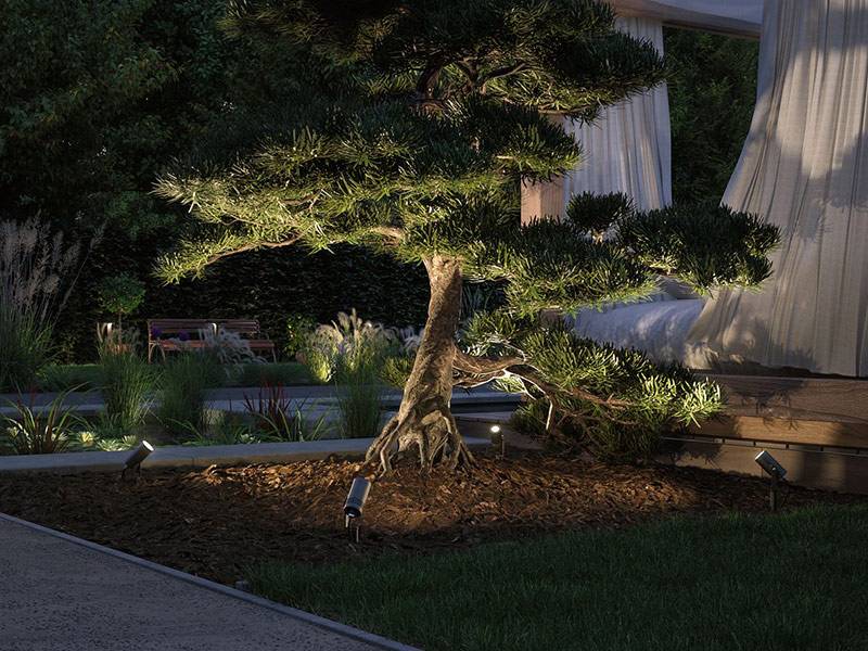 Gartenstrahler mit Erdspieß