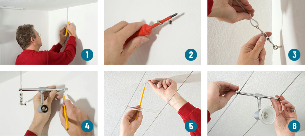 Montageanleitung Lampen Seilsystem