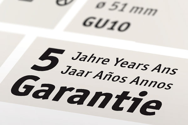 5 Jahre Paulmann Herstellergarantie 5 Jahre Paulmann Herstellergarantie