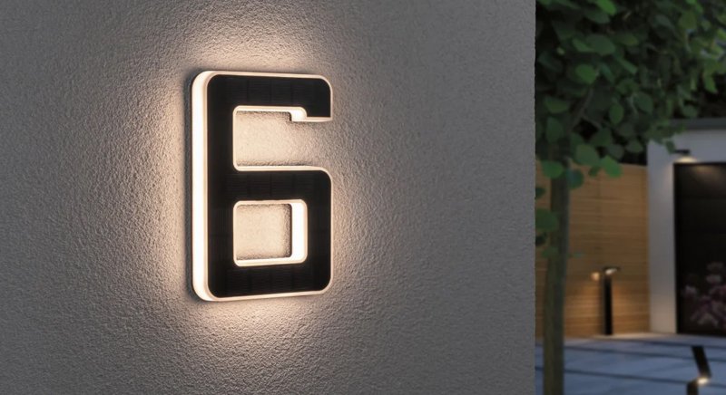 Hausnummer beleuchtet & Hausnummerleuchten