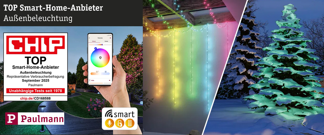 CHIP Siegel - Paulmann ist Top-Anbieter bei Smarter Außenbeleuchung