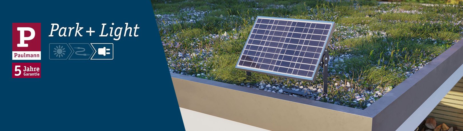 Paulmann Park + Light Stromeinspeisung über Solar-Modul oder Trafo