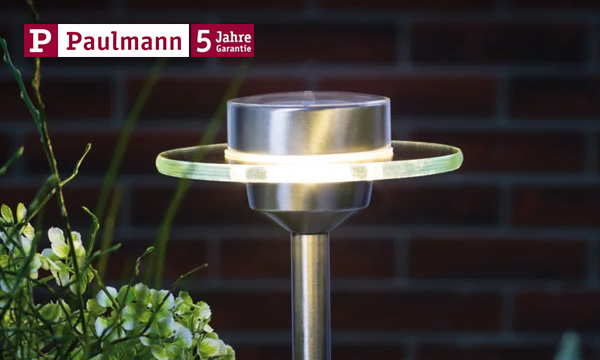Paulmann Ufo Solar LED-Gartenstrahler edelstahl