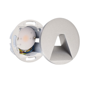 Alwaid 2 Wandeinbauleuchte mit runder Abdeckung in aluminium Alwaid 2 Wandeinbauleuchte mit runder Abdeckung in aluminium