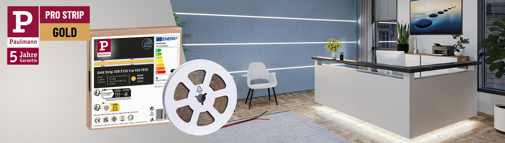 Professionelle 24V LED-Strips Paulmann Gold-Line