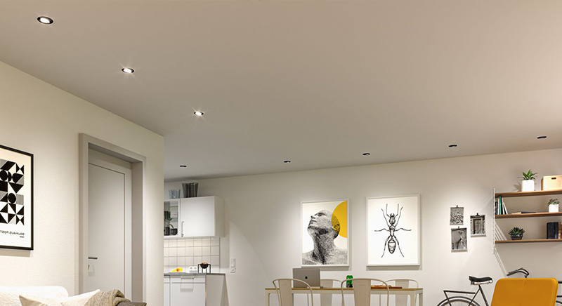 LED-Einbaustrahler für die Decke im Schlafzimmer