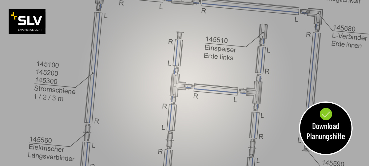 Planungshilfe EUTRAC 3-Phasen Stromschiene von SLV