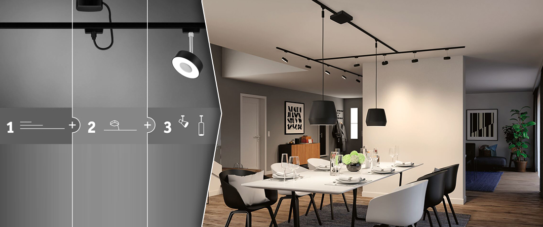 Paulmann URail Schienensystem Konfigurator schwarz matt