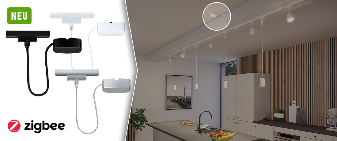 Neu im Sortiment: Die neue Paulmann URail Zigbee Kabel-Einspeisung