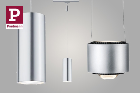 Chrom matt Pendelleuchten für Paulmann URail Lichtschienen