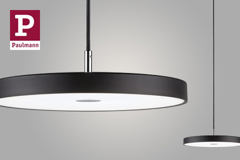 Schwarz matt Pendelleuchten für Paulmann URail Lichtschienen
