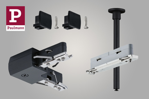 Verbinder und Zubehör für URail Schienensystem Schwarz matt