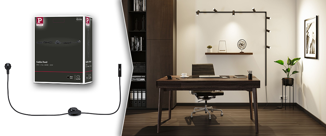 URail Einspeisung für die Steckdose mit Schalter