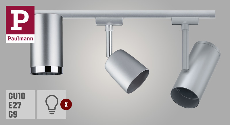 URail LED-Spot chrom matt ohne Leuchtmittel