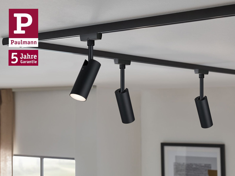 Paulmann URail LED-Spots in Schwarz matt