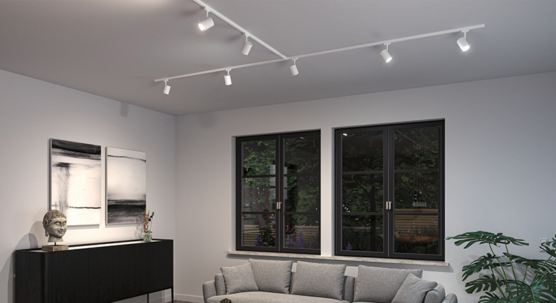 Deckenbeleuchtung mit einem Lampen-Schienensystem