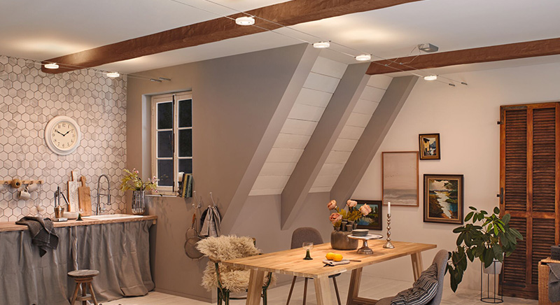LED Seilsysteme für Küche und Wohnzimmer