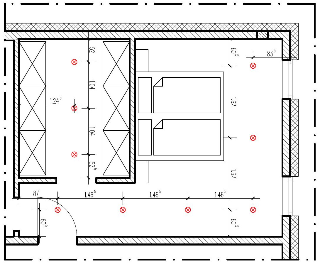 Elternschlafzimmer mit LED Einbaustrahler