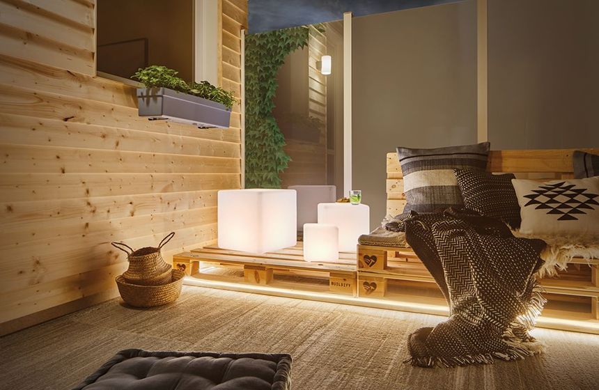 Indirekte Beleuchtung für Ihre Terrasse