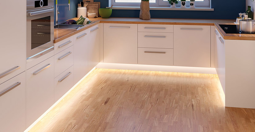 Indirekte LED Beleuchtung in der Küche