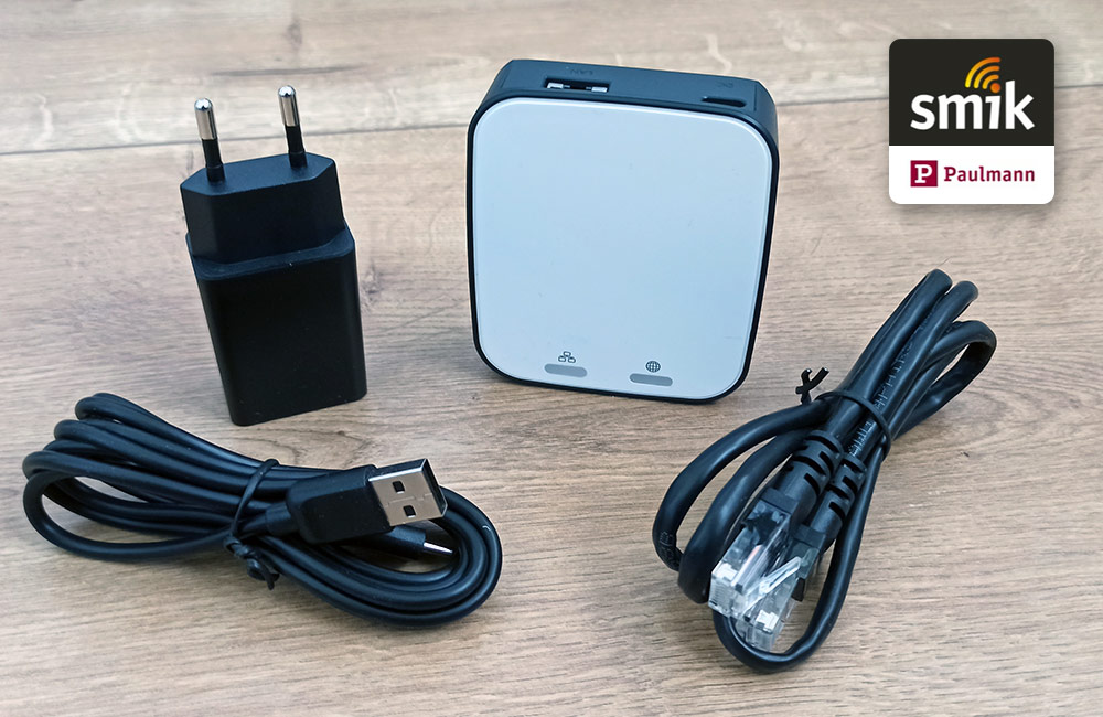 Stromversorgung und Netzwerkkabel im Lieferumfang enthalten