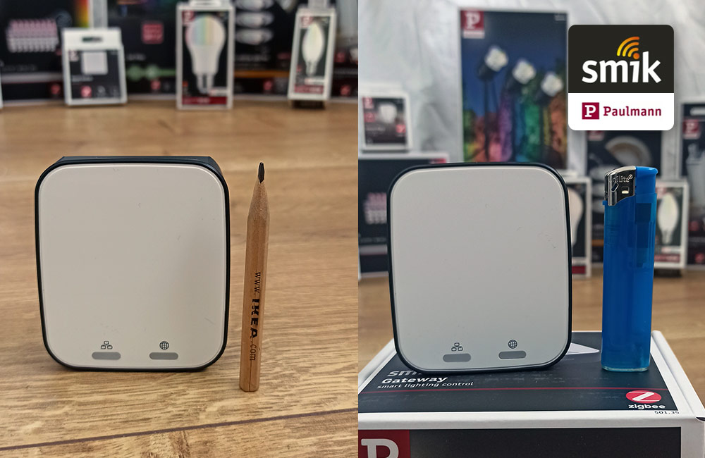 ZigBee Steuerzentrale im Größenvergleich