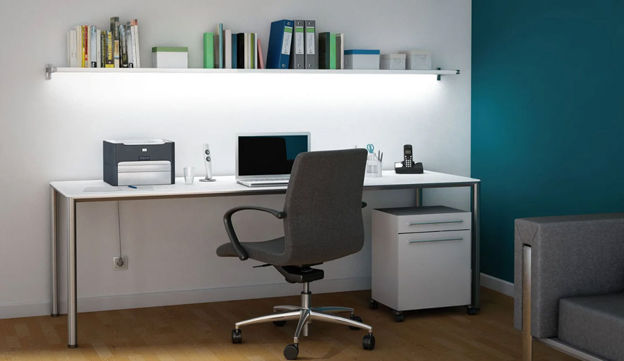 Arbeitsplatzbeleuchtung mit LED-Streifen