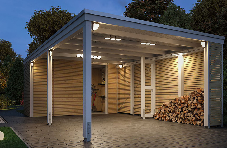 Das richtige Licht im Carport will gut geplant sein