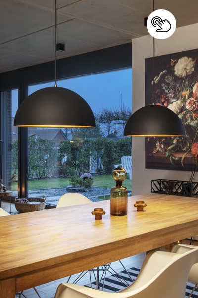 Forchini M 50 Pendelleuchte schwarz matt, 1-flammig