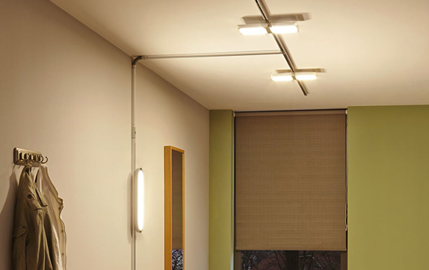 Licht-Schienensystem für verwinkelte Flure und Eingangsbereiche