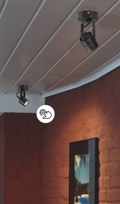 Dreh- und schwenkbarer LED-Spot in schwarz Dreh- und schwenkbarer LED-Spot in schwarz