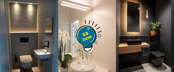 12 moderne Ideen für die Beleuchtung im Gäste-WC