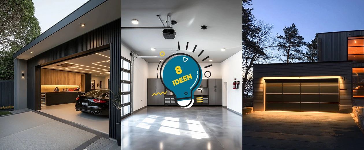 8 moderne Ideen, die Garage zu beleuchten
