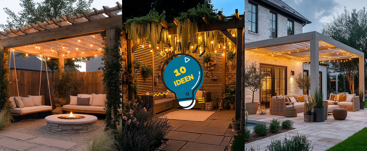 10 moderne Pergola-Beleuchtungsideen