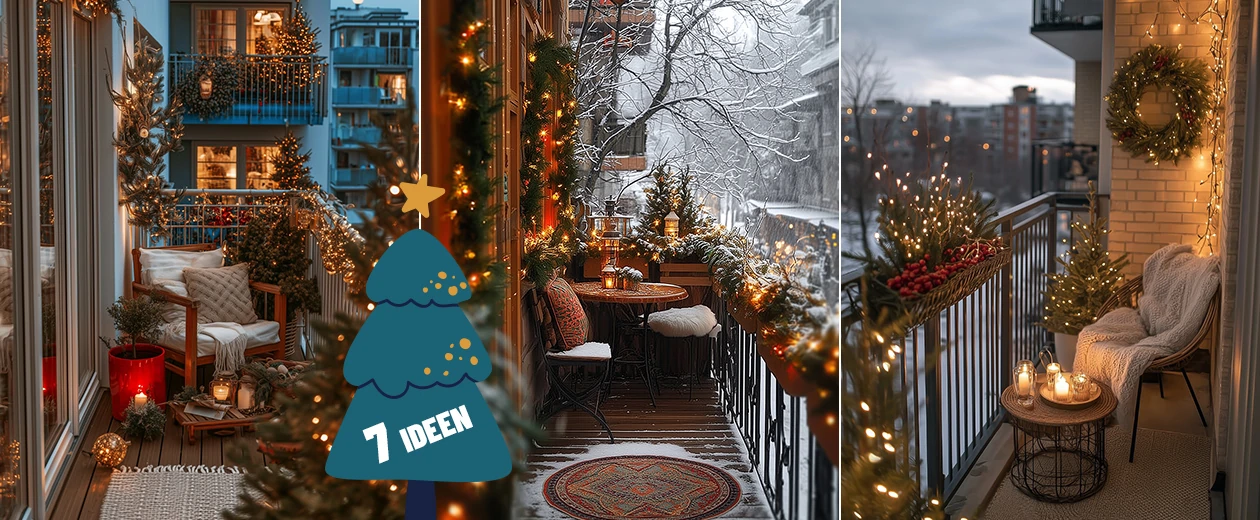 7 Ideen für eine weihnachtliche Balkon Beleuchtung
