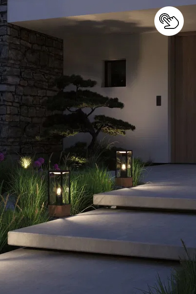 Klassische Laterne mit warmweißem Licht