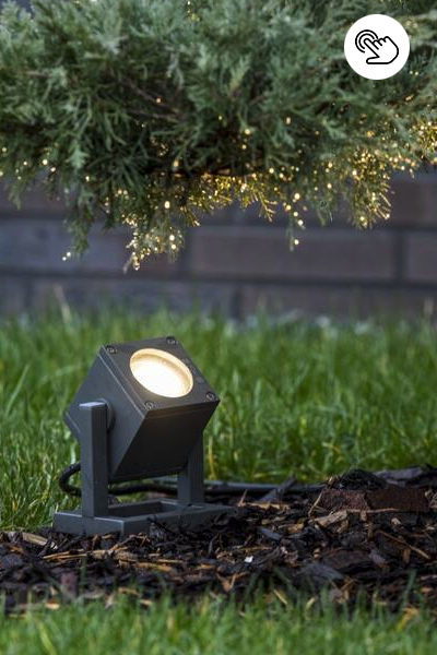 SLV CUBIX Gartenstrahler und Bodenstrahler in schwarz mit IP44