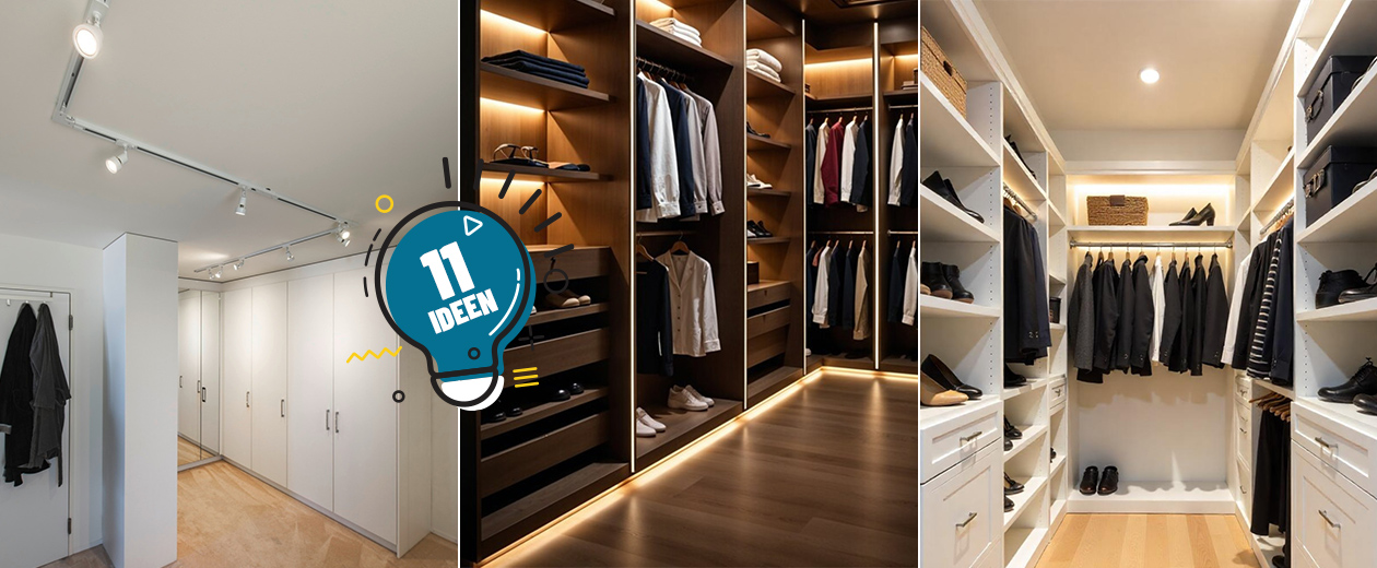 Beleuchtung Ankleidezimmer – 11 moderne Ideen