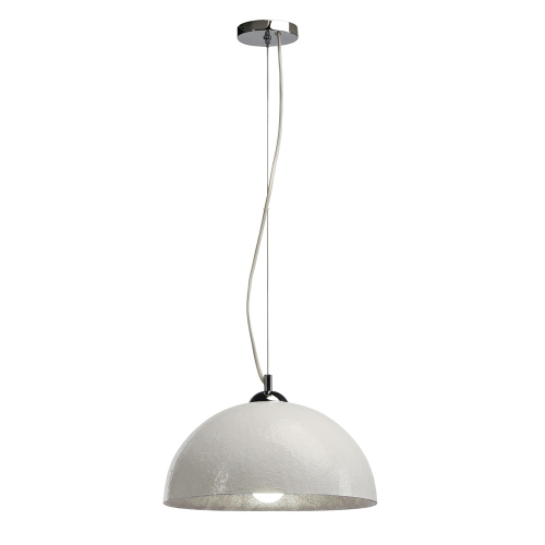 FORCHINI Pendelleuchte, PD-2, rund, weiss/silber, E27, max. 40W