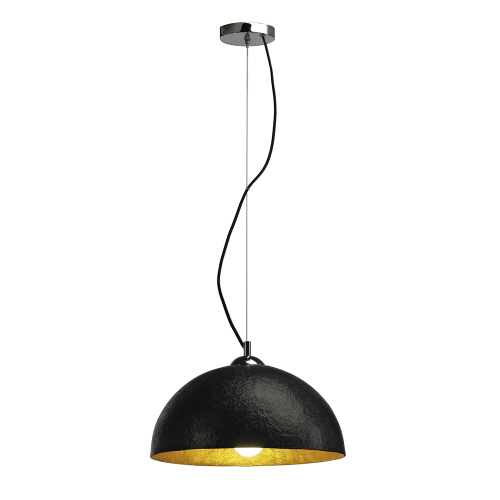 SLV FORCHINI Pendelleuchte, PD-2, rund, schwarz/gold, E27, max. 40W