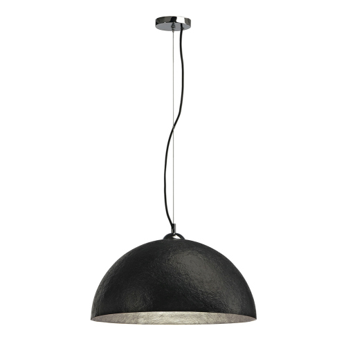 SLV FORCHINI Pendelleuchte, PD-1, rund, schwarz/silber, E27, max. 40W