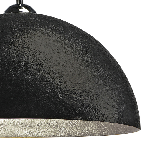 SLV FORCHINI Pendelleuchte, PD-1, rund, schwarz/silber, E27, max. 40W
