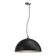 FORCHINI Pendelleuchte, PD-1, rund, schwarz/silber, E27, max. 40W