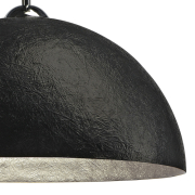 FORCHINI Pendelleuchte, PD-1, rund, schwarz/silber, E27, max. 40W